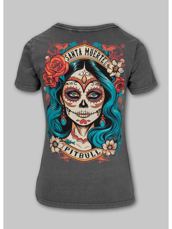 T-Shirt, rozmiar M, Szare, Koszulka damska SANTA MUERTE 25 M