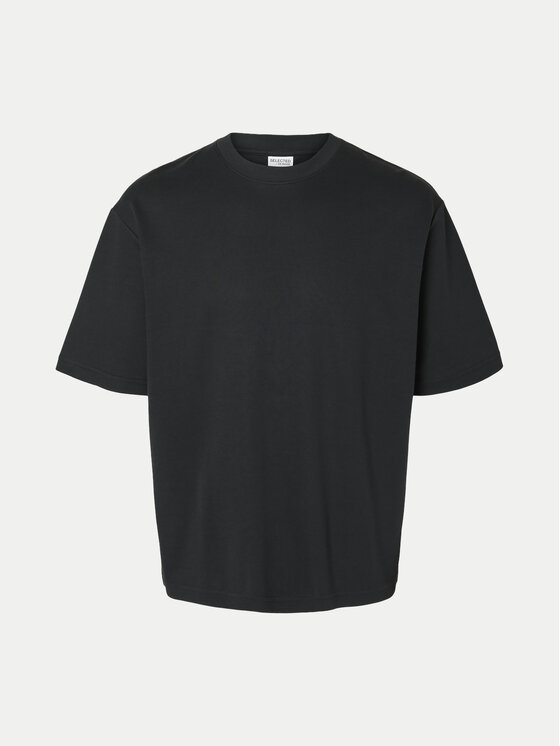 Selected Homme Selected Homme Marškinėliai 16094143 Juoda Loose Fit