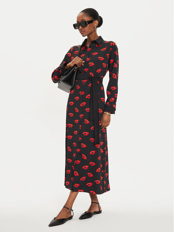 Marella Marella Haljina košulja Ramona 2423226133 Crna Regular Fit