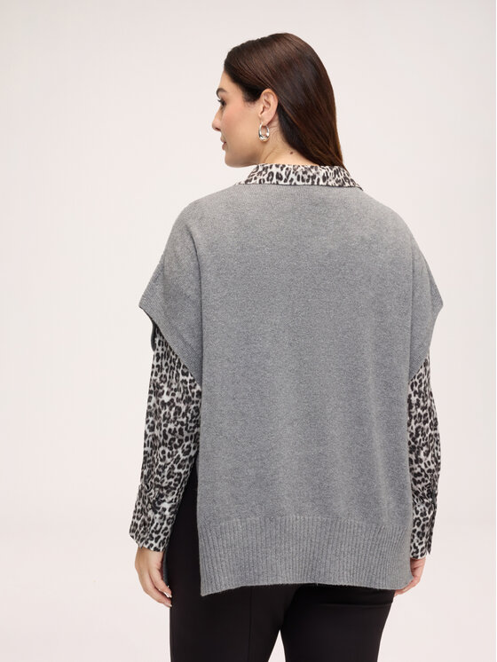 Fiorella Rubino Fiorella Rubino Cardigan M387E102468N013 Grigio Regular Fit