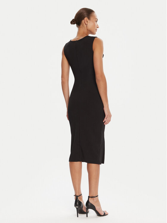 Rinascimento Rinascimento Koktel haljina CFC0125330003 Crna Slim Fit