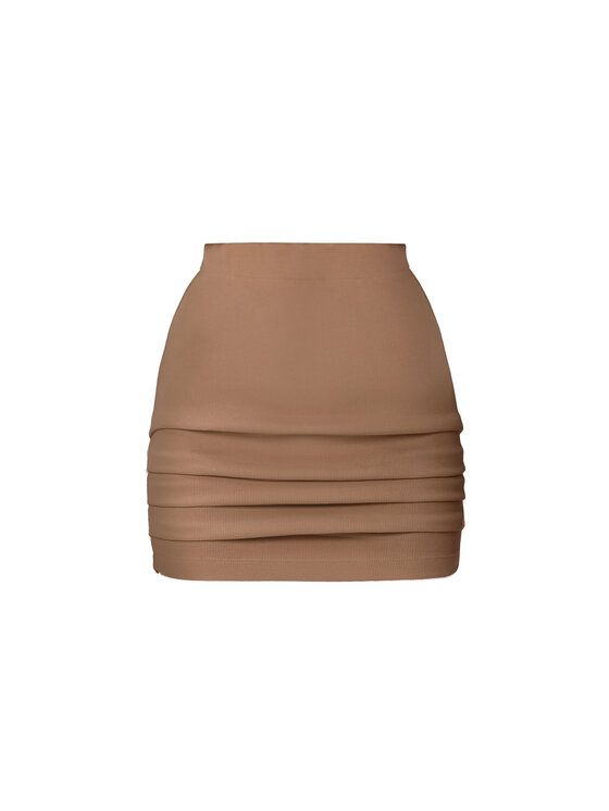 sax35th sax35th Spódnica mini ROSEMARY Beżowy Extra Slim Fit