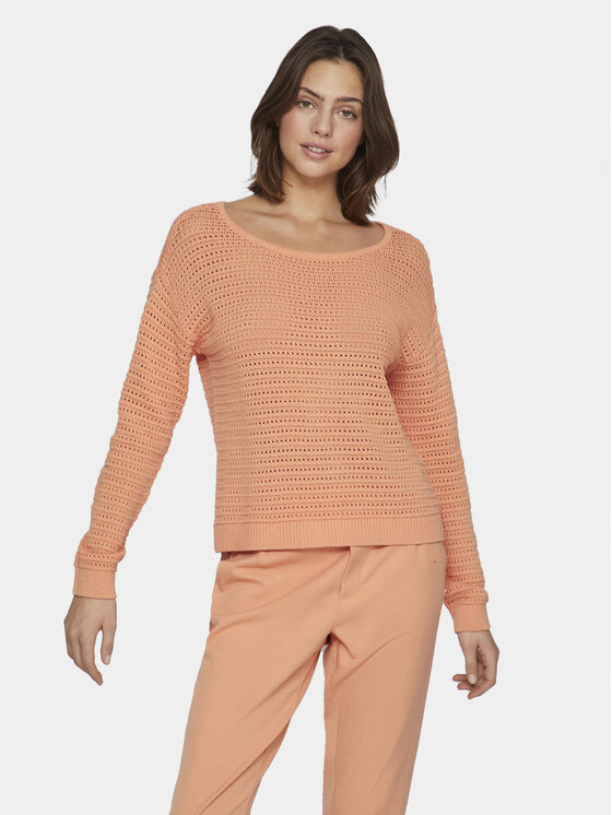 Vila Πουλόβερ Bellisina 14089578 Πορτοκαλί Regular Fit