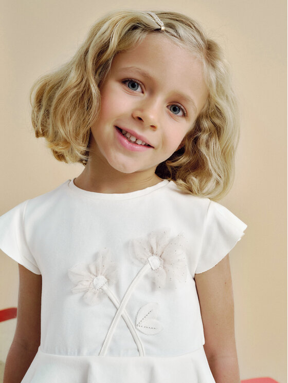 Mayoral Mayoral Sada t-shirt a legíny 3704 Béžová Regular Fit