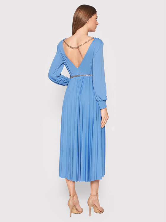 Rinascimento Rinascimento Kokteilinė suknelė CFC0018404002 Mėlyna Regular Fit