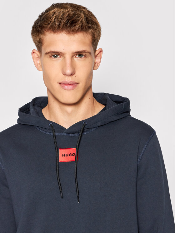 HUGO Hugo Pulóver Daratschi214 50458700 Sötétkék Regular Fit