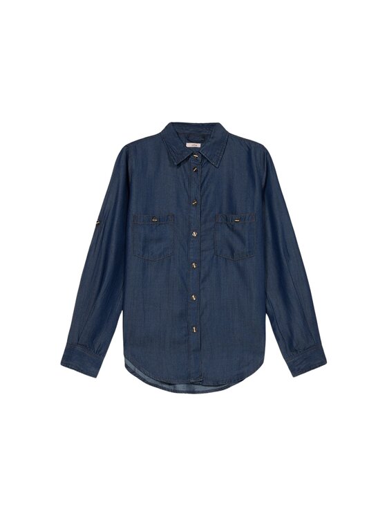 Oltre Oltre Camicia 5641R002997N034 Blu Baggy Fit