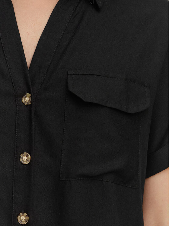 Vero Moda Vero Moda Hemd Bumpy 10310139 Schwarz Regular Fit