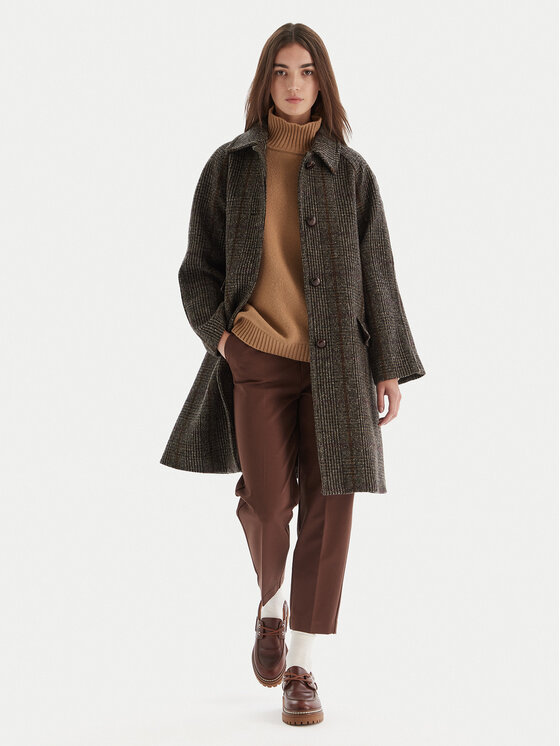 Weekend Max Mara Weekend Max Mara Volneni plašč Pitone 2525016112 Rjava Regular Fit