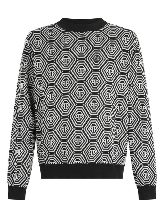 PHILIPP PLEIN PHILIPP PLEIN Sveter 30480 Čierna Regular Fit