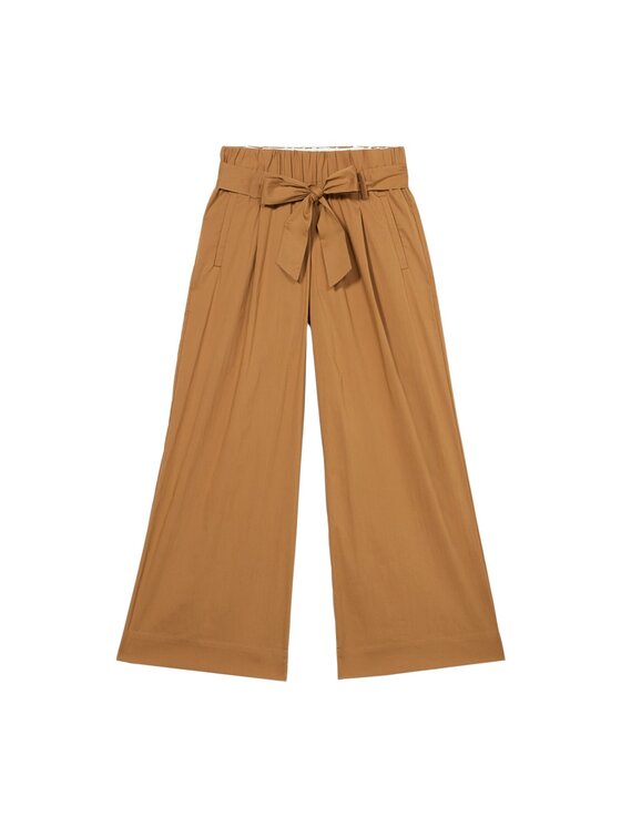 Oltre Oltre Pantaloni di tessuto P260J002317N022 Marrone Baggy Fit