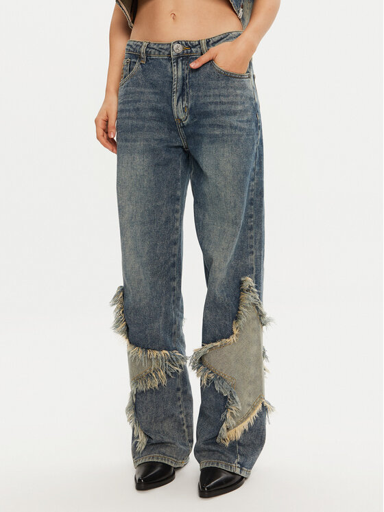 One Teaspoon One Teaspoon Τζιν 26510 Μπλε Wide Leg