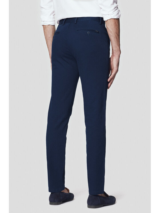 Lancerto Lancerto Chinosy Maroko SP082124000002 Granatowy Slim Fit
