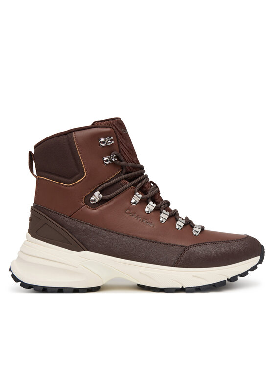 Calvin Klein Calvin Klein Μποτίνια Hike Runner Mid Laceup Lth HM0HM02323 Καφέ