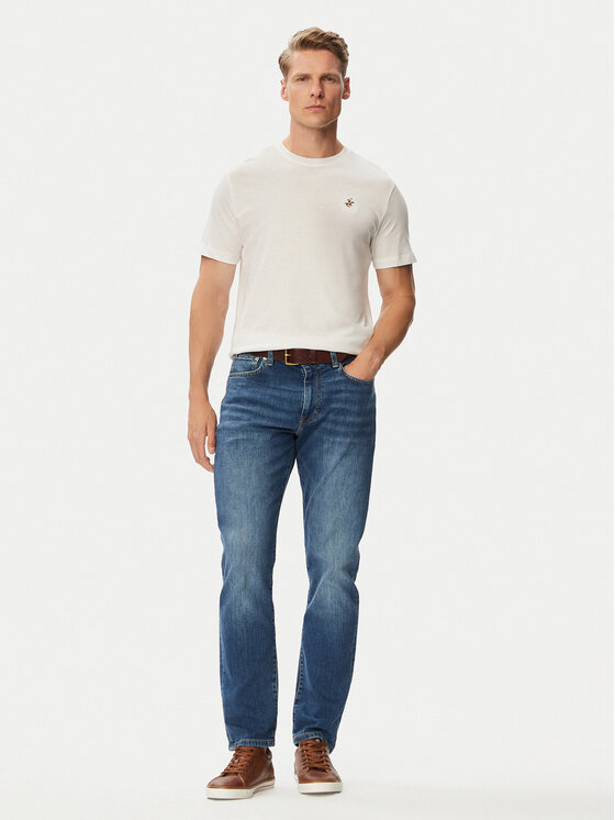 Beverly Hills Polo Club Beverly Hills Polo Club T-Shirt P-SS26M-TS450030WHT Biały Regular Fit