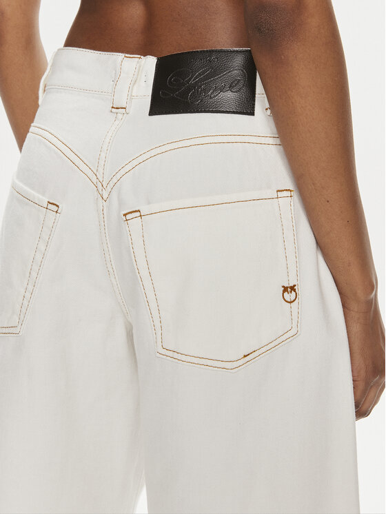 PINKO Pinko Szorty jeansowe Xmen 103626 A1VD Biały Regular Fit