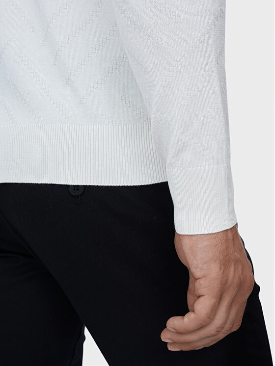 Evenemen Evenemen Sweter Golf Biały Slim Fit