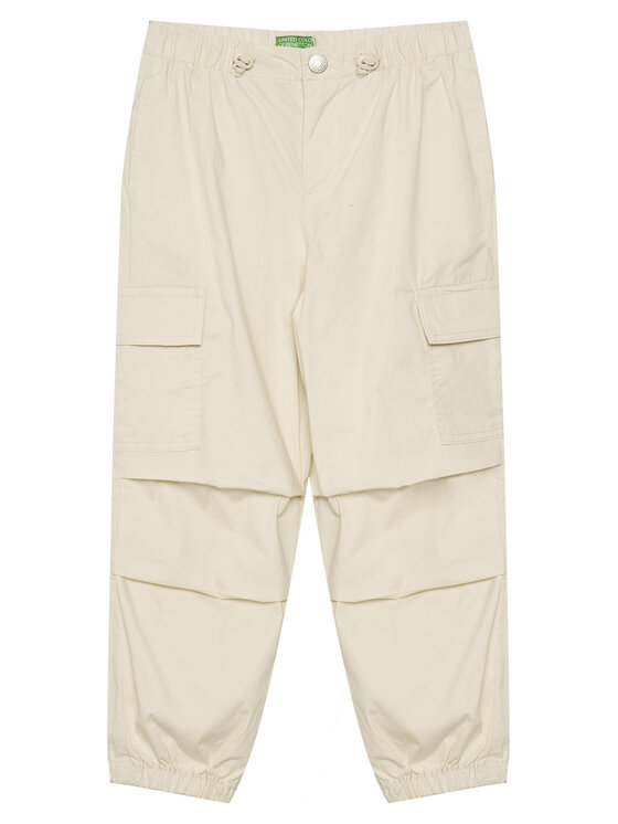 United Colors Of Benetton United Colors Of Benetton Pantaloni din material 4L2VCF046 Bej Relaxed Fit