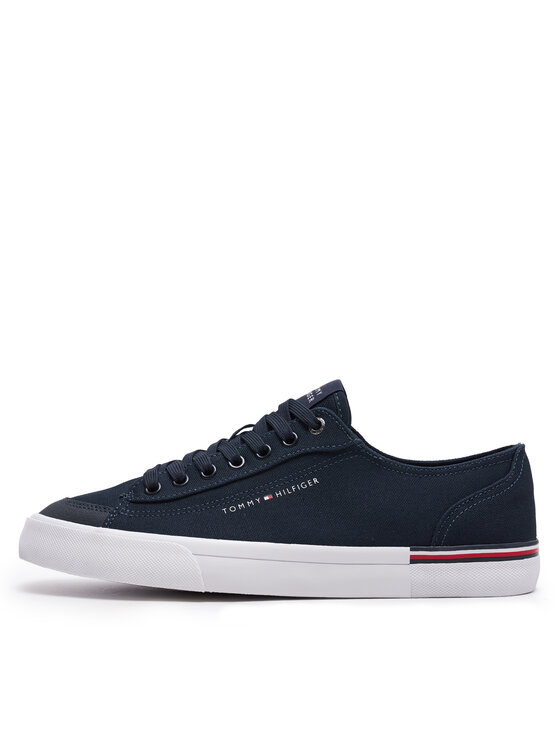 Tommy Hilfiger Tommy Hilfiger Sneakers aus Stoff Corporate Vulc Canvas FM0FM04954 Dunkelblau