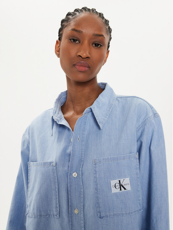 Calvin Klein Jeans Calvin Klein Jeans Jeanshemd J20J224343 Blau Oversize