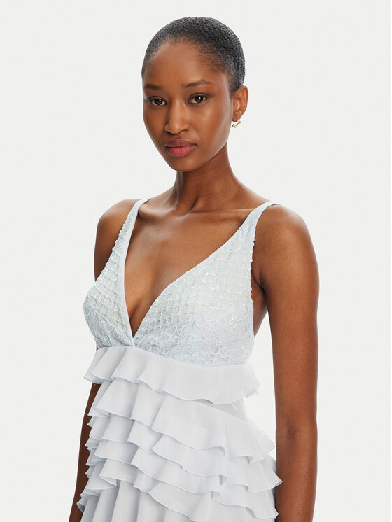 Elisabetta Franchi Elisabetta Franchi Kokteiļkleita AB-R42-52E2-V680 Balts Regular Fit