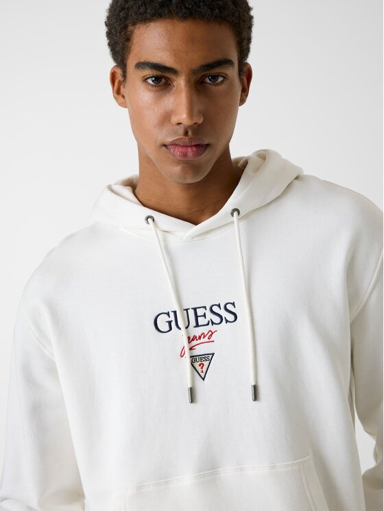 Guess Jeans Guess Jeans Mikina M6RQ26 KCPR1 Bílá Regular Fit