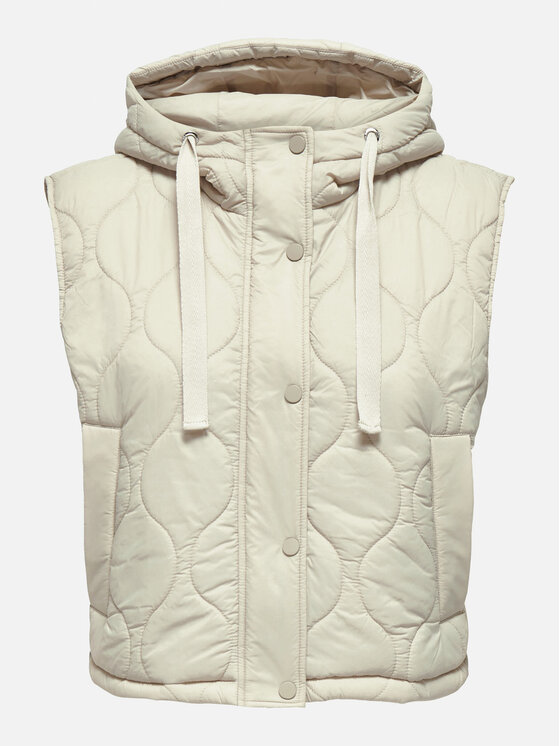 ONLY ONLY Bezrękawnik Valentina 15315383 Écru Regular Fit