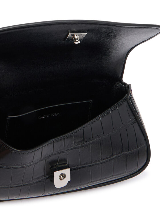 Calvin Klein Calvin Klein Torebka Ck Croc Top Handle Bag LV04F3903G Czarny