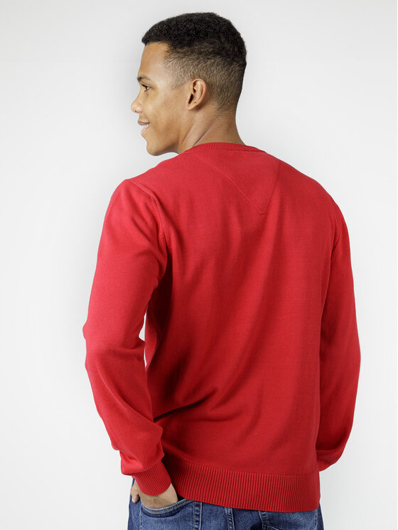 Cross Jeans Cross Jeans Sweter 34157-529 Czerwony V-Neck Fit