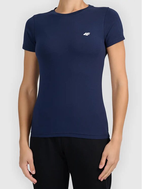 4F 4F T-shirt 4FWMM00TTSHF3306-31S Blu Authentic Slim Fit