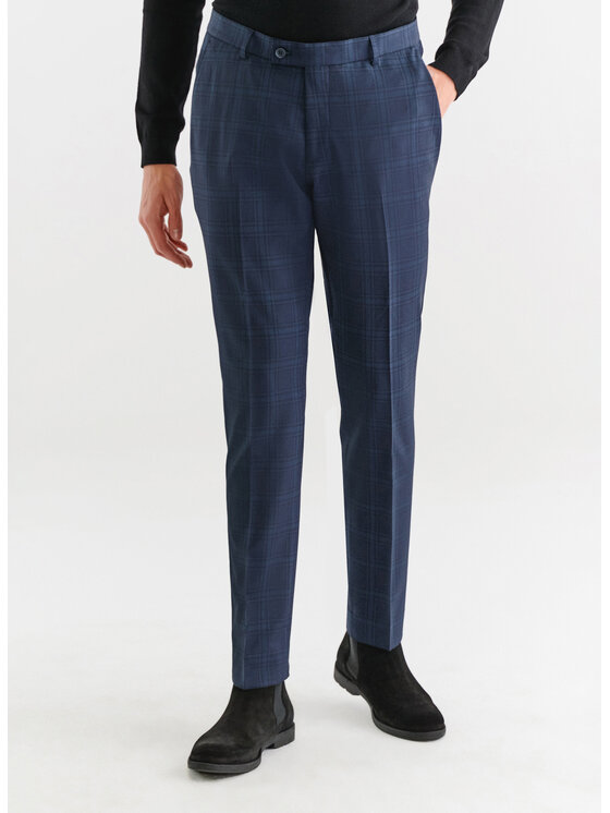 Pako Lorente Pako Lorente Spodnie garniturowe P23SP-6G-009 Granatowy Super Slim Fit