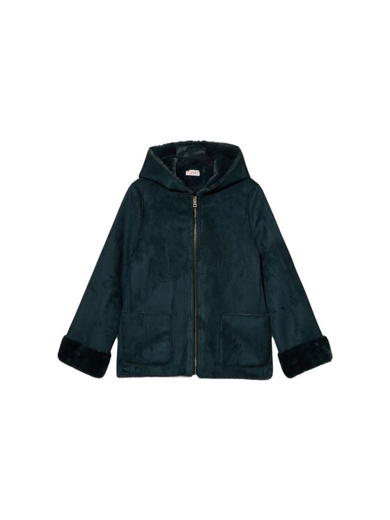 Oltre Oltre Cappotto 8718R001285N034 Turchese Baggy Fit