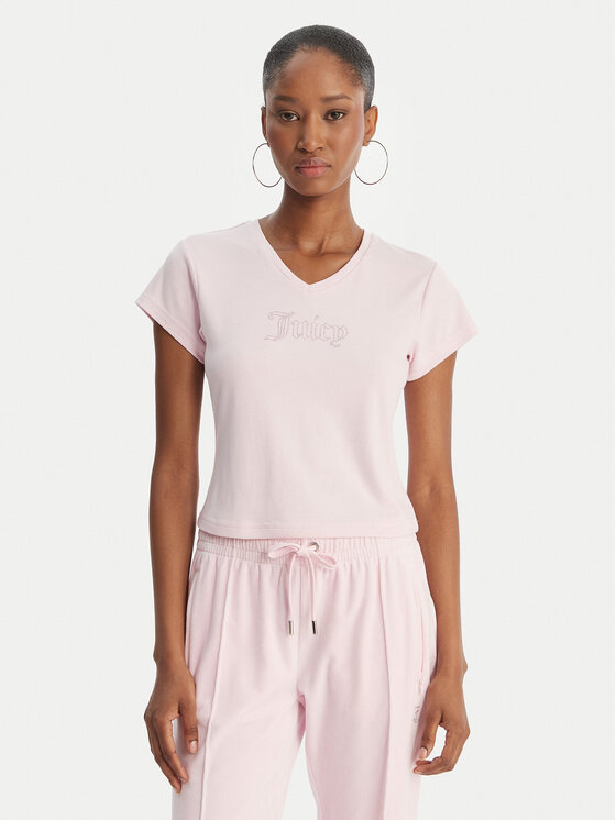Juicy Couture Tricou Capped JCWCT126318 Roz Slim Fit