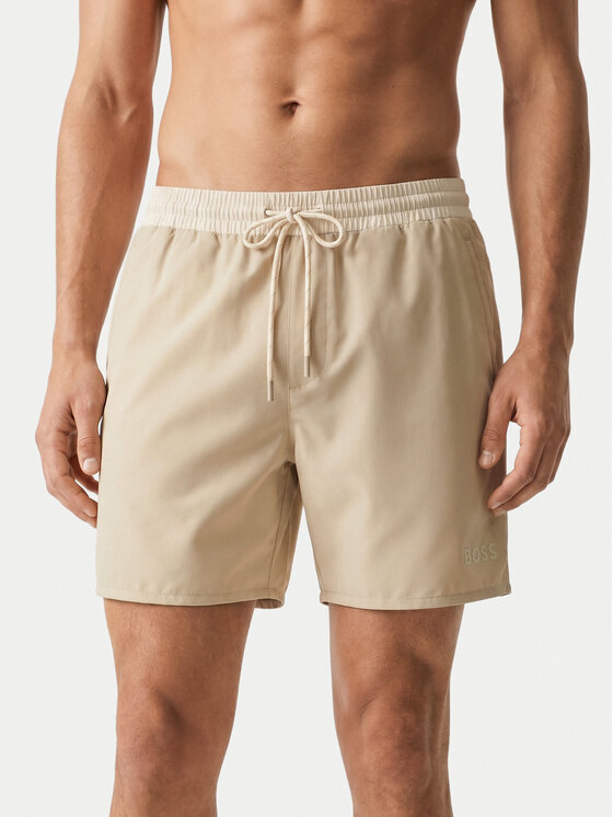 BOSS Szorty kąpielowe Starfish 50514429 Beżowy Regular Fit