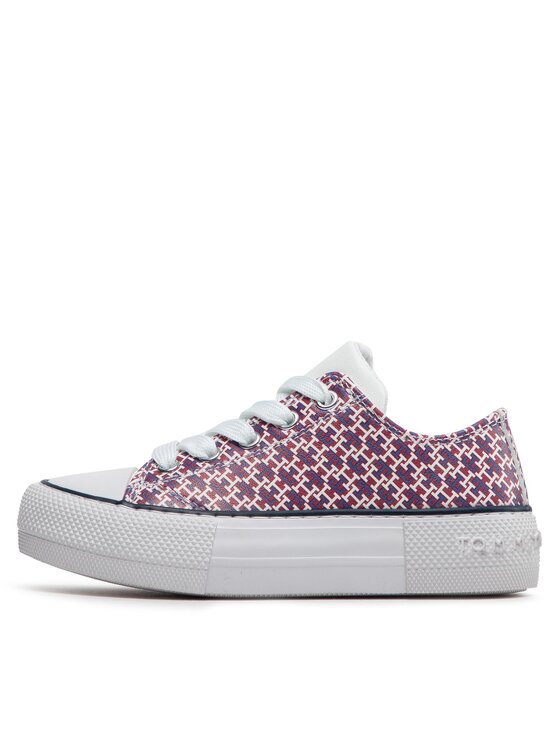Tommy Hilfiger Tommy Hilfiger Кеди Low Cut Lace-Up Sneaker T3A9-32289-0753 Бордовий