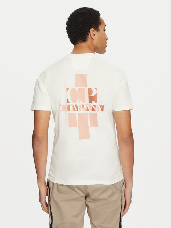 C.P. Company C.P. Company T-krekls 18CMTS144A006586W Balts Regular Fit
