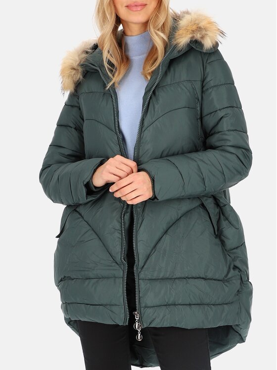 Perso Perso Kurtka zimowa BLHMK8504FR Zielony ciemny Regular Fit