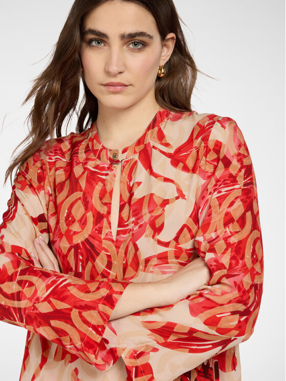 Elena Mirò Elena Mirò Bluzka 2169P000215N041 Czerwony Regular Fit
