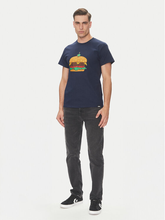 Etnies Etnies T-Shirt Burger 4130004128 Granatowy Regular Fit