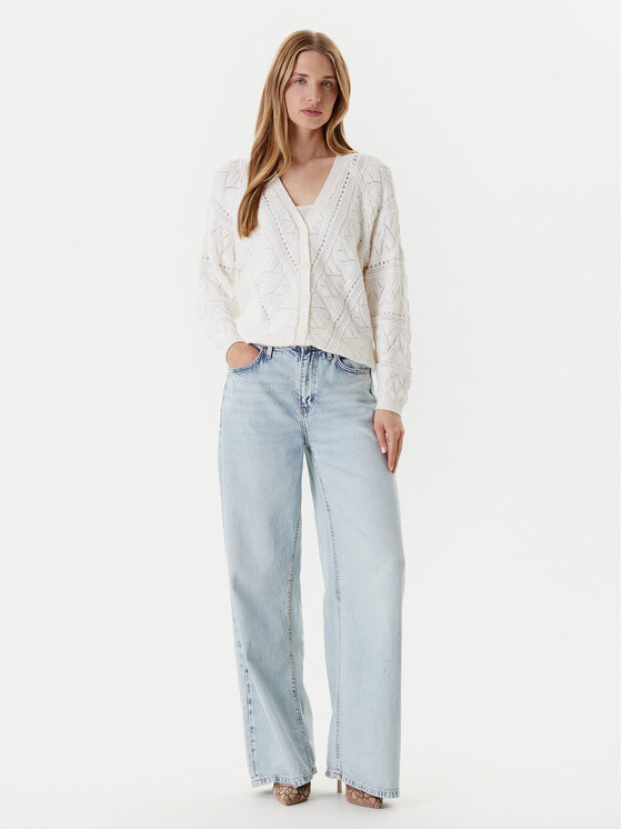 Guess Guess Cardigan W5YR55 Z2ZK2 Alb Regular Fit