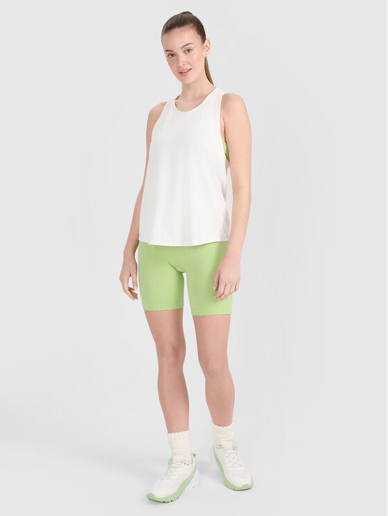 4F 4F Tank top 4FWSS25TFSLF412-11S Biały Oversize
