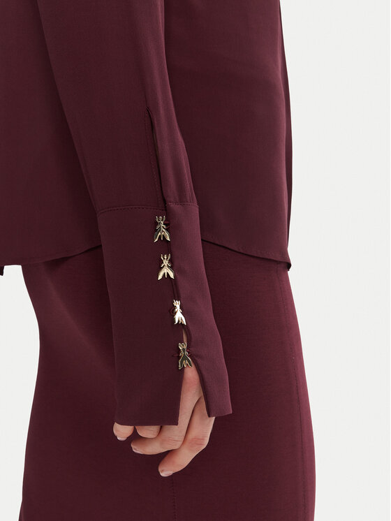 Patrizia Pepe Patrizia Pepe Srajca 8C0761 A8I1 Bordo rdeča Regular Fit