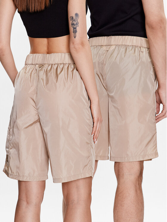 Rains Rains Bermudy 18920 Beżowy Regular Fit