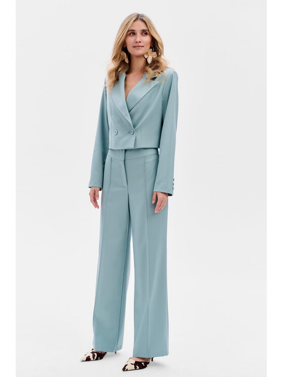 blue shadow blue shadow Spodnie damskie Demi Zielony Regular Fit