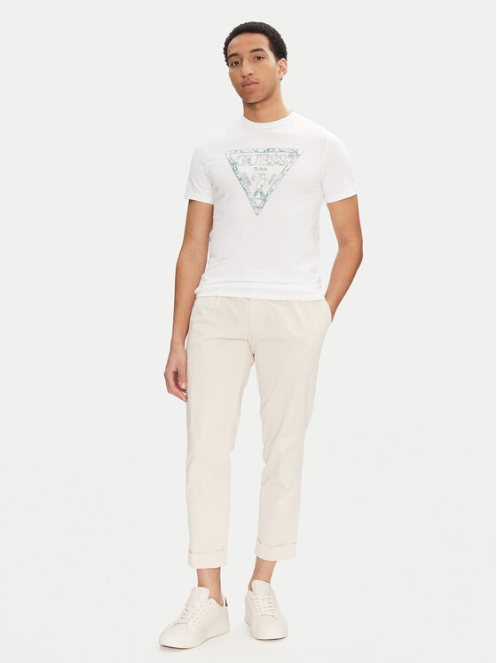Guess Guess T-krekls M5GI06 I3Z14 Balts Regular Fit