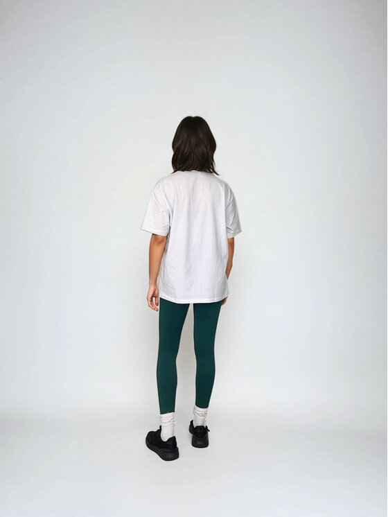 BeShaped BeShaped T-Shirt No Pain No Champagne Zielony Oversize
