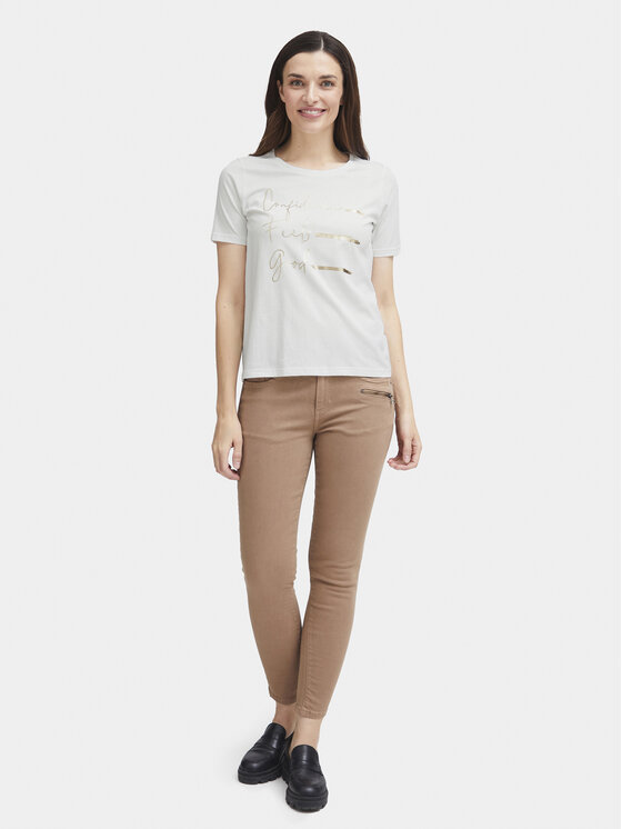Fransa Fransa T-krekls 20613424 Balts Regular Fit