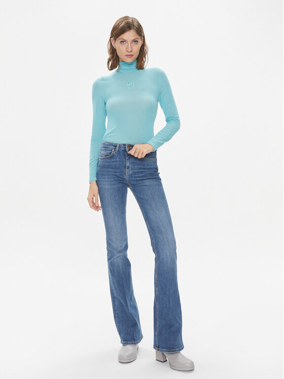 PINKO Pinko Farmer Flora 100561 A0J8 Kék Flared Leg