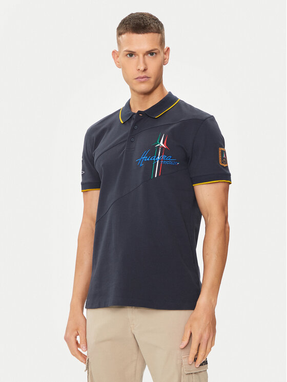 Aeronautica Militare Polo 241PO1703P316 Tumši zils Regular Fit