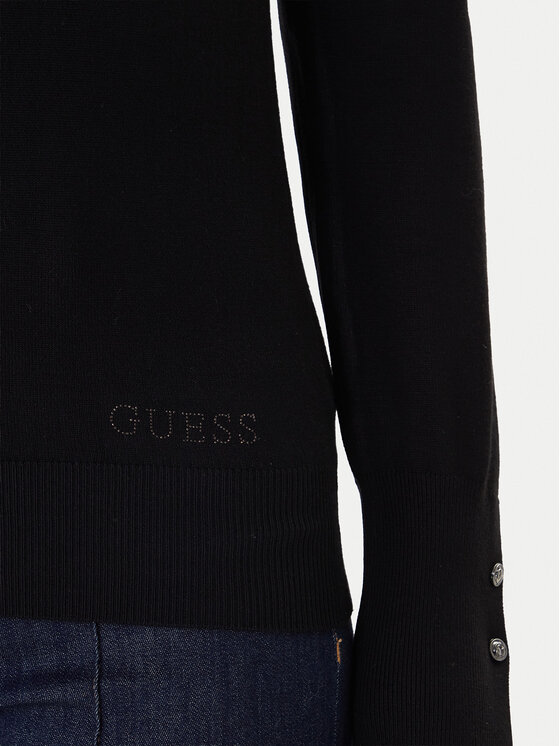 Guess Guess Rollkragenpullover Paule W2BR53 Z2V62 Schwarz Slim Fit